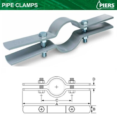 CLRS-G02, 2'' Pier Riser Clamps Standard Galvanized, C-UL-US Listed FM Approved