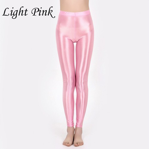 Pantaloni da yoga donna lucidi vita alta elasticizzati sport danza leggings magri - Foto 7 di 41
