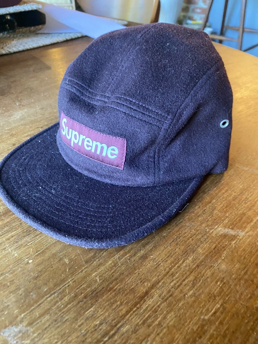 Supreme x Loro Piana -- Wool Camp Cap - Burgundy 100% Authentic FW13
