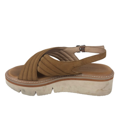 Corso Como Lana tan leather platform sandals size 8