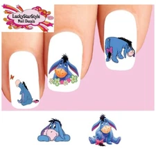 Waterslide Nail Decals Set of 20 - Eeyore Winnie the Pooh Assorted