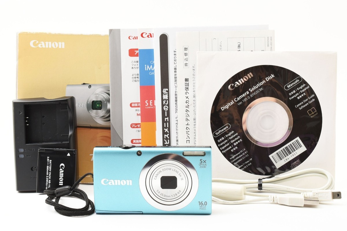 Canon PowerShot A2400 IS 16.0MP Digital Camera Blue JAPAN | eBay
