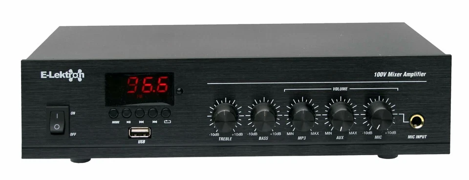 E-Lektron PA-TRON45 ELA Mono Mischverstärker 45W für Beschallung-Anlage 3-Kanal - Bild 3 von 4