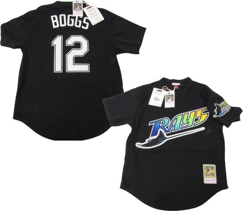 New 1998 Wade Boggs #12 Rays Mens Mitchell & Ness Authentic Batting Jersey $100 - Picture 1 of 12