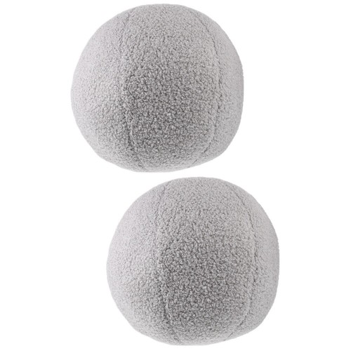 2 Pieces Dekoratives Kugelkissen Schaum Flauschige Decke Sofa - Bild 11 von 12
