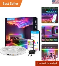 Versatile Smart IC LED Strips – App-Controlled 16.4 ft Lighting for Any Occasion