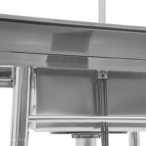 1/2/3 Compartment Commercial Stainless Steel Kitchen Sink Prep Table with Faucet - Picture 18 of 45