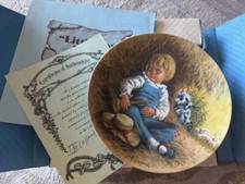 Vintage 1980s Reco "LITTLE BOY BLUE" Collectors Plate by John McClelland -IN BOX