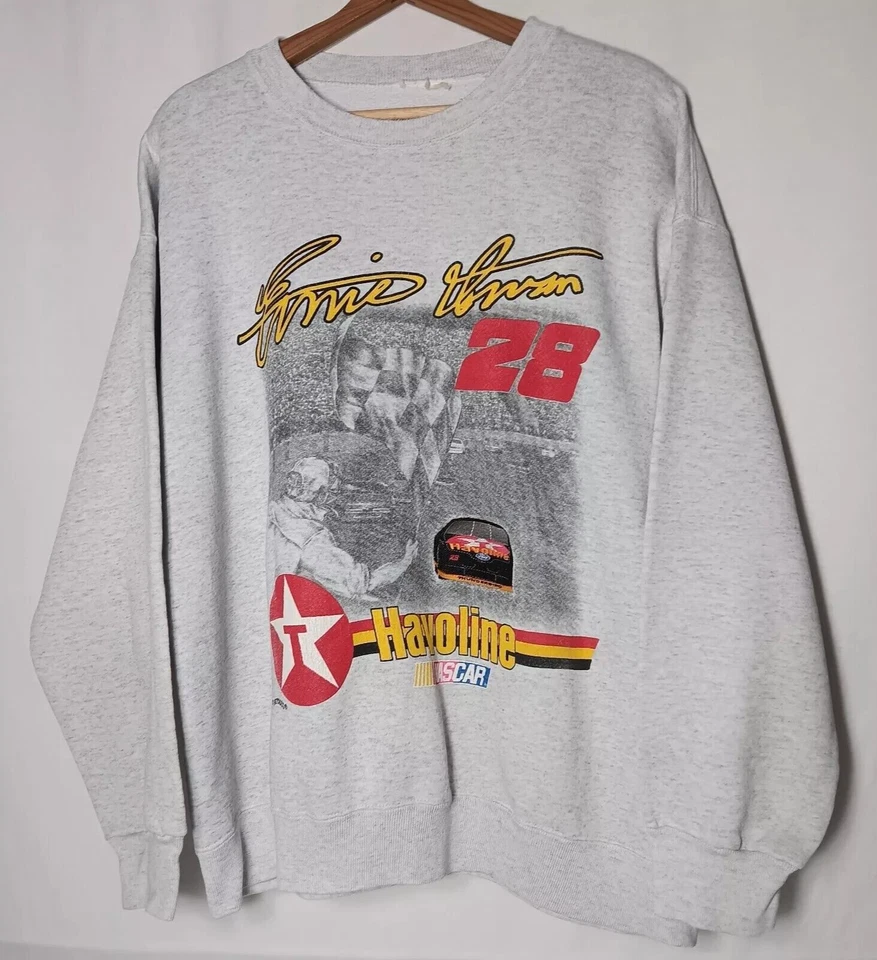 NASCAR Ernie Irvan Sudadera Grande Texaco Havoline Racing Cuello Redondo Nuez moscada LEER Foto 2 de 4