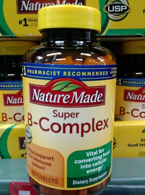 1 Nature Made Super B-Complex 460 Tabs w Vitamin C Folic Acid 400mcg 100% 01/26