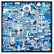 Manual Hand Rolled Twill Silk Scarf Women Party Dessert Square Scarves