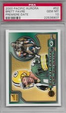 2000 Brett Favre PSA 10 Pacific Aurora PREMIERE DATE SERIAL #18/85 POP 1