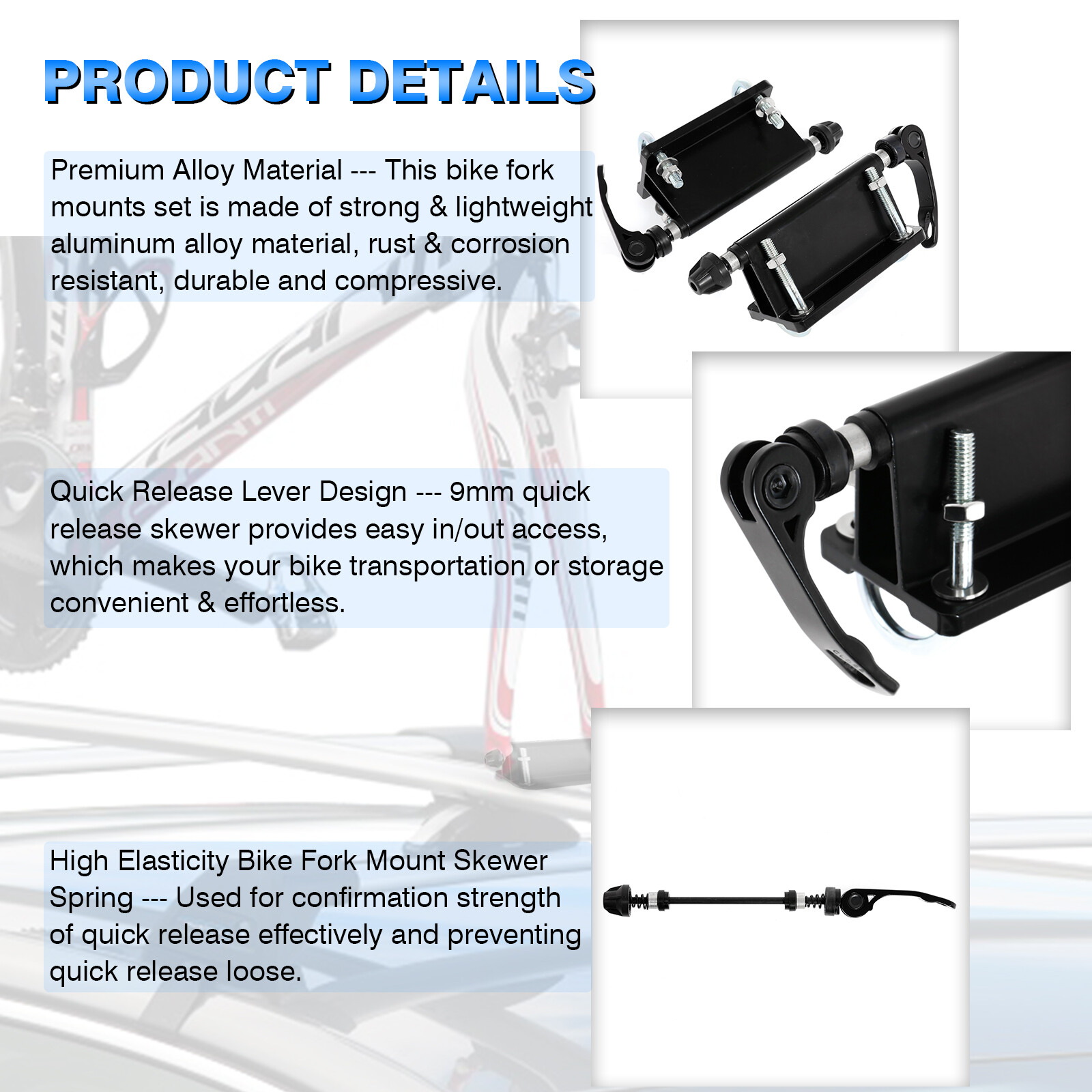 For Rack Carrier Holder Trim Alloy Bike Bicycle Block Quick Release ...