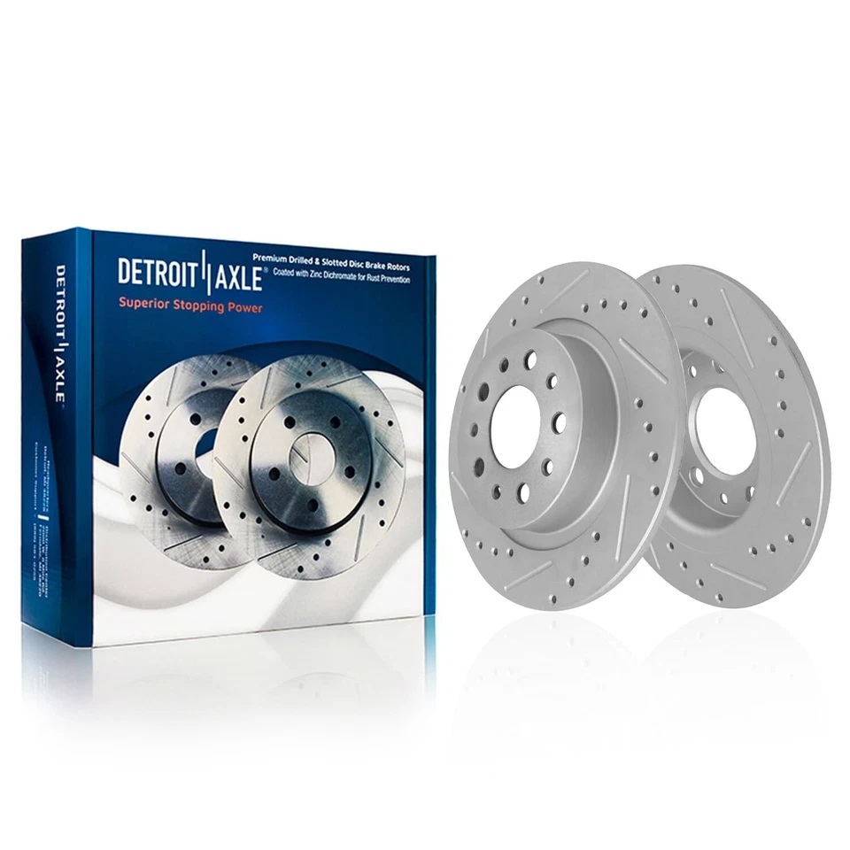 Kit de 10 rotores de freno y pastillas de freno delanteros traseros perforados para Fiat 500L 2014-2020 Foto 4 de 4