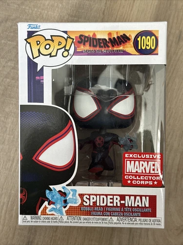 FUNKO POP! MARVEL #1090 SPIDER-MAN MILES MORALES COLLECTOR CORPS EXCLUSIVE GLOWS