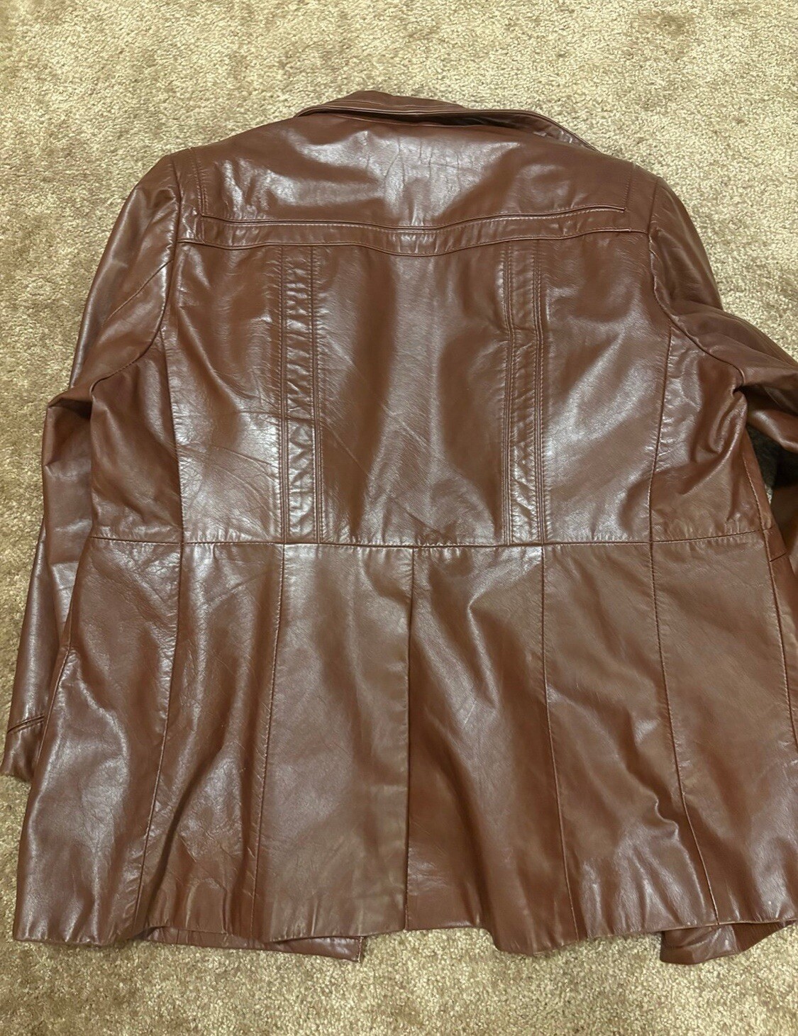 Fall And Winter Brown Leather Jacket Leather Loft… - image 5