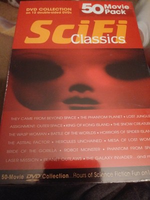 Sci-Fi Classics 50 Movie Pack Collection (2005, 12-DVDs). Open Box