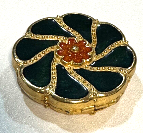 1979 ESTEE LAUDER YOUTH DEW GREEN FRAGRANT FLOWER Solid Perfume Compact - Picture 3 of 7