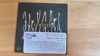 Fenster Music CD - Bones [GOOD CD / FAST SHIPPING] INDIE ROCK BAND