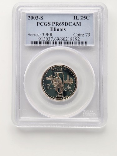 2003-S Proof Illinois Statehood Quarter (25C) PCGS PR69 Deep Cameo!!!