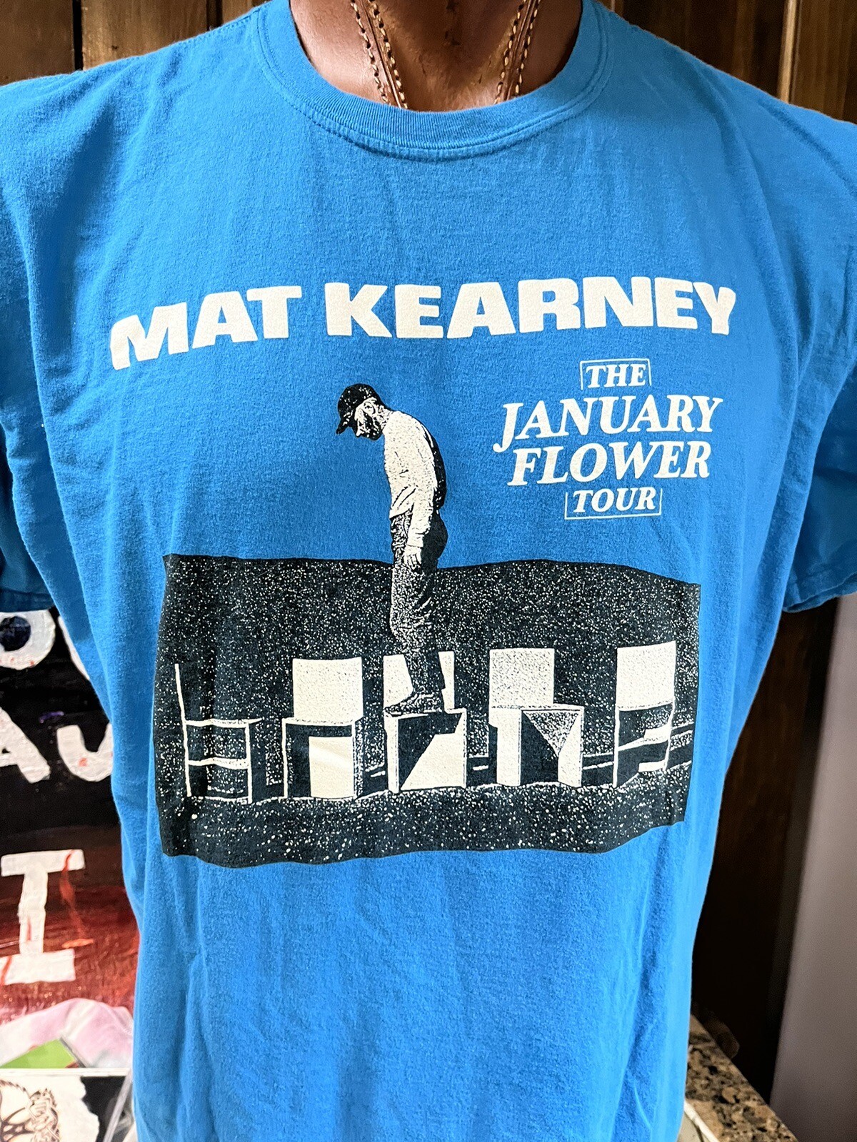 MAT KEARNEY the January Flower tour TSHIRT 2XL Blue 2021 Still The One