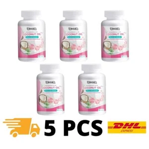 5x Rida Huile de coco pressée à froid Plus Vitamines de collagène Peau claire 60 softgel