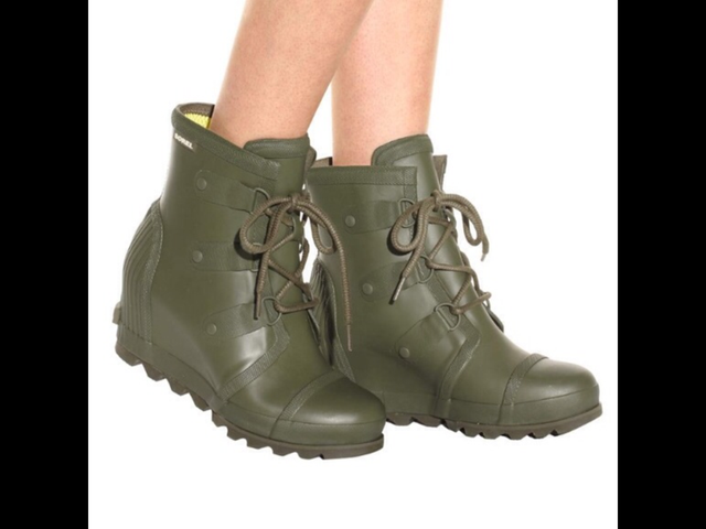 sorel women's joan rain wedge booties