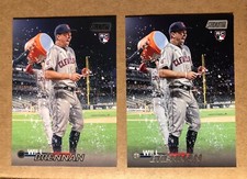 2023 Topps Stadium Club Will Brennan Black Foil Parallel & Base RC #38 Guardians