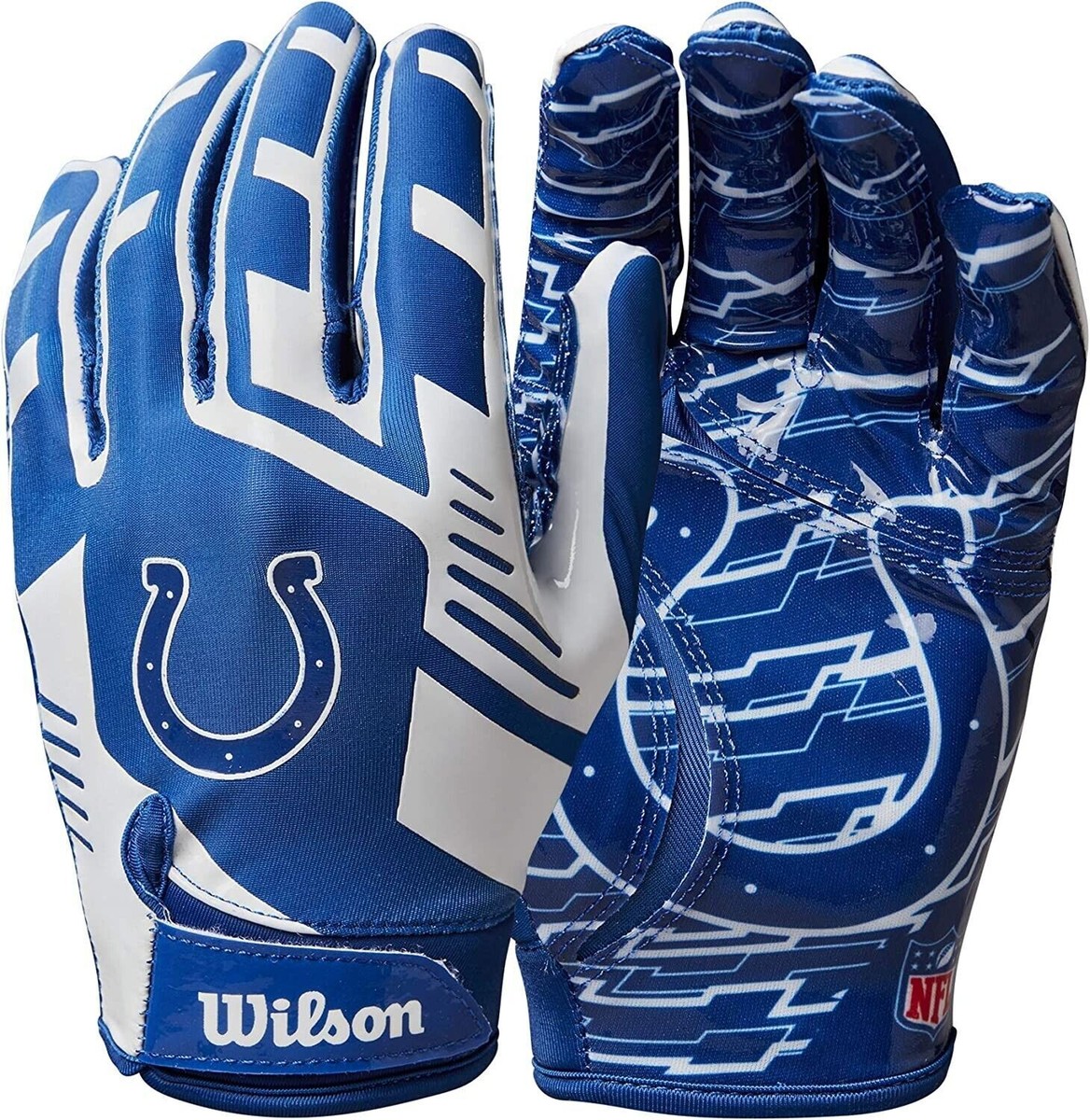 Indianapolis Colts NFL Team Logo Stretch Receiver Gloves, Youth or