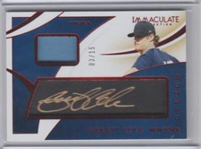 GERRIT COLE 2021 Immaculate Collection Clutch *RED #D/15 *PATCH , GOLD INK AUTO 