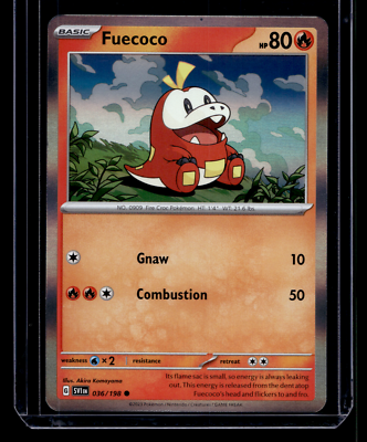 Fuecoco Holographic Promo 036/198 Scarlet & Violet Holo Pokemon Card
