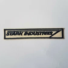 Iron man Stark Industries Off White Logo embroidered Patch 4 1/2 inches
