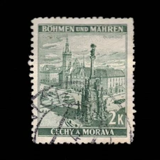 Bohemia and Moravia, Scott 33, Town Square Olomouc, 1939, used, 107893