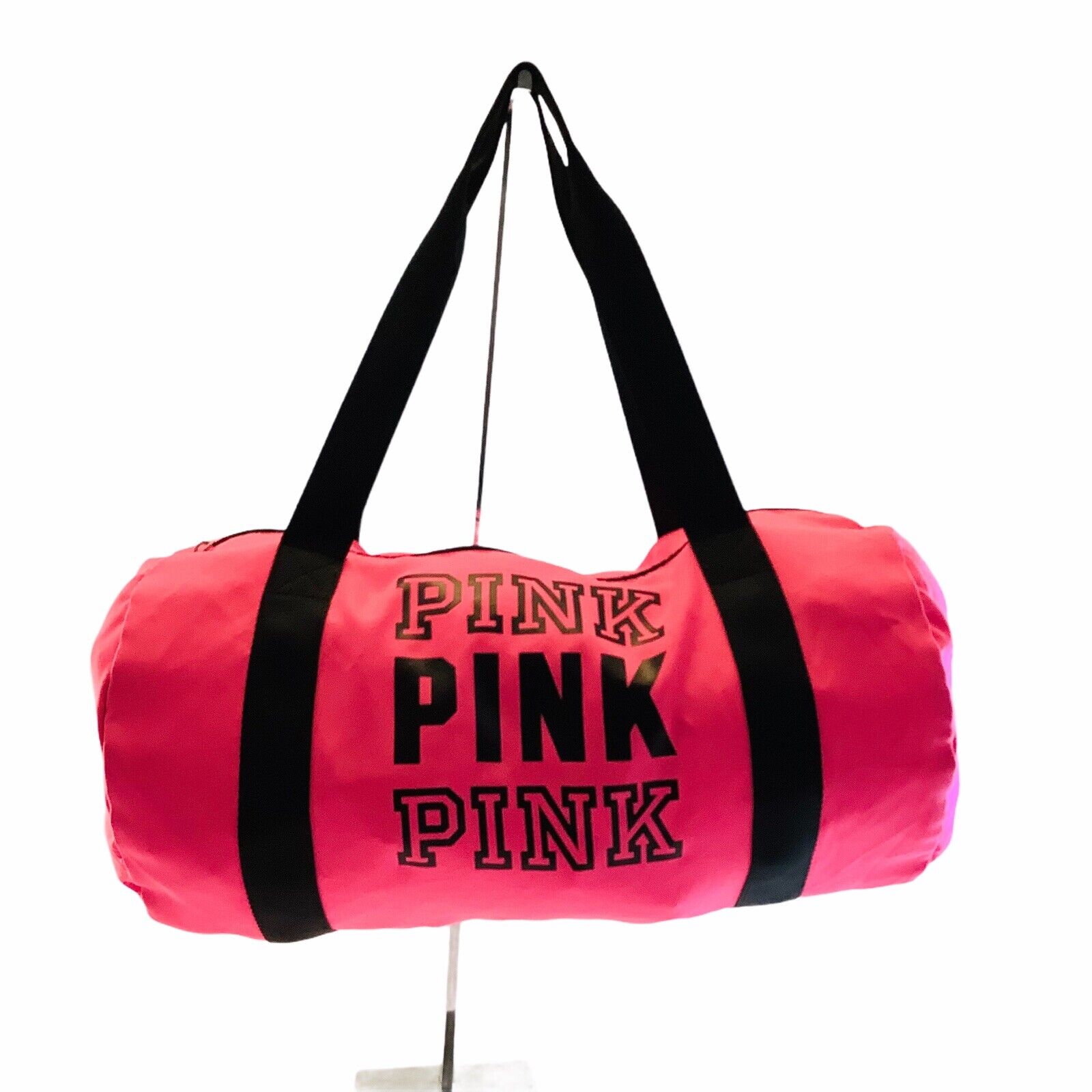 pink duffle bag