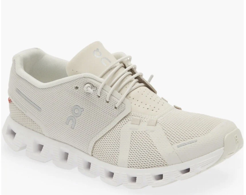 150 On CLOUD 5 Combo Women s Running Shoes PEARL WHITE Size 6 NEAR NEW