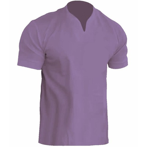 Summer Mens Plain Grandad Henley Shirts Short Sleeve Loose Casual T-Shirt Tops - Picture 23 of 29