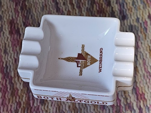 Both Weinbrand Altgold porcelain Vintage ashtray tobacciana - Picture 2 of 11