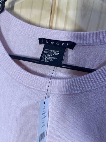 THEORY MEN'S HILLES CREW CASHMERE SWEATER - SZ XXL NWT Pink - Picture 3 of 7