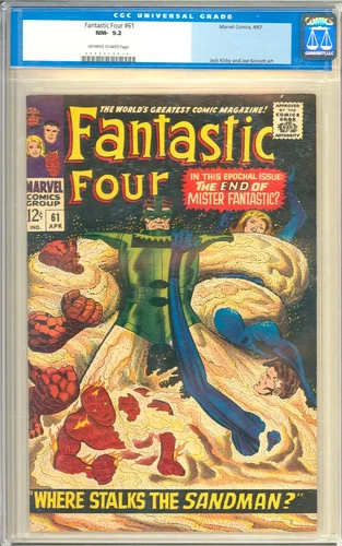 Fantastic Four #61 High Grade Silver Age Superhero Marvel Comic 1967 CGC 9.2