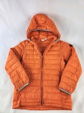 Orange Gap Kids lightweight hooded puffer jacket Full Zip Coat Safety Sz SMALL