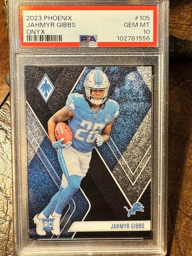2023 Phoenix ONYX Jahmyr Gibbs 5/5 Rookie RC RARE SSP PSA 10 Detroit Lions - Bild 1 von 2