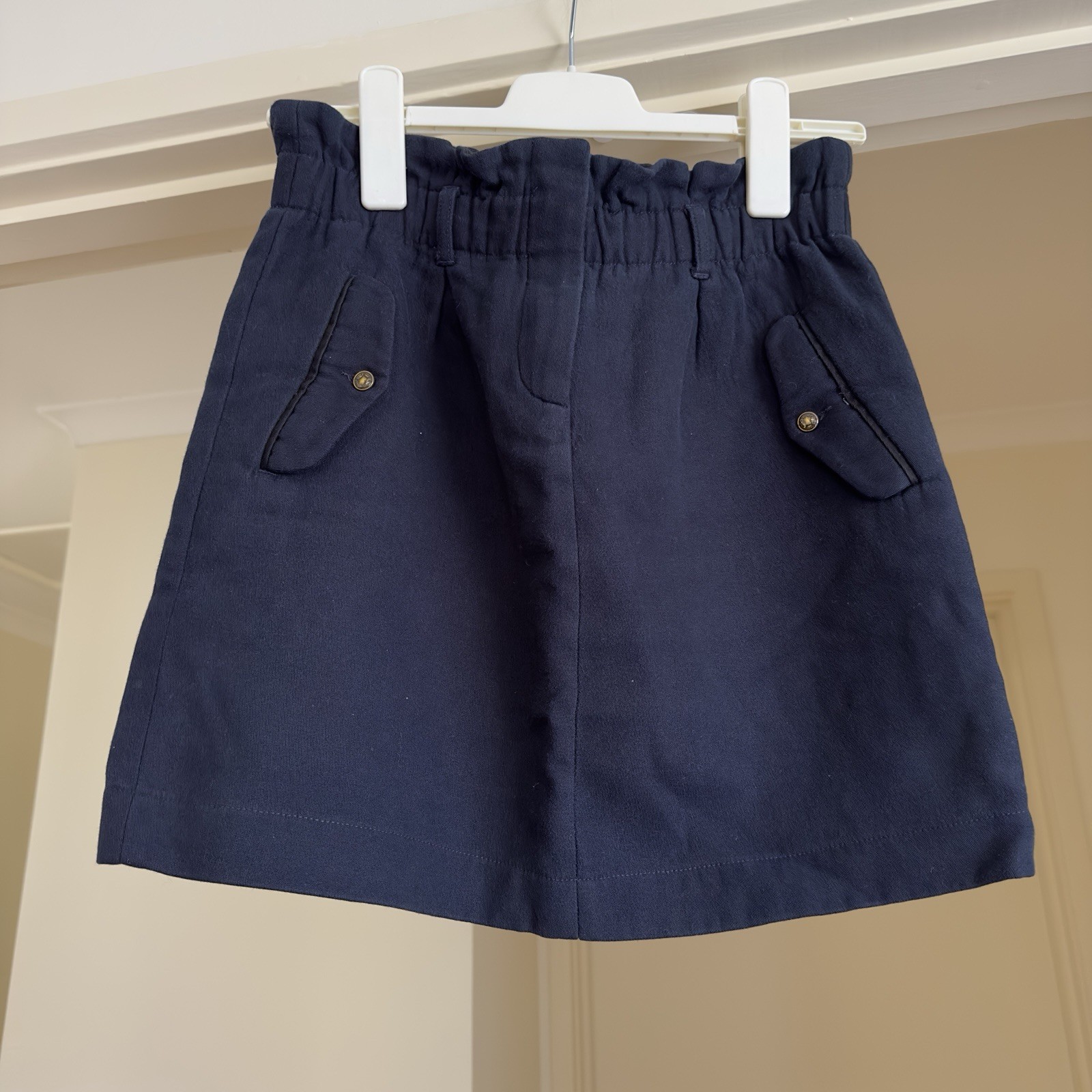 Sandro Navy Mini Skirt with Pockets Size 2-image