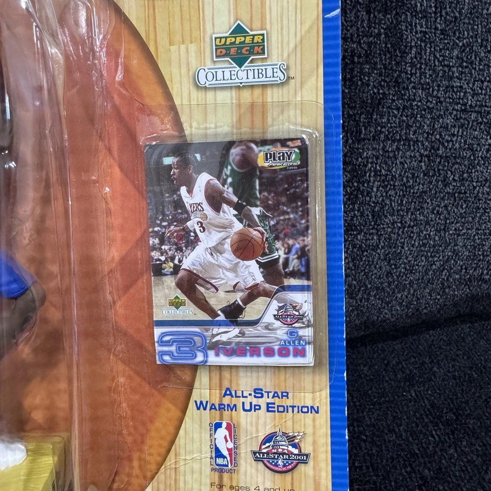 Figura Bobblehead Allen Iverson Upper Deck Playmakers 2001 All-Star Warm Up Nueva en Caja  Foto 3 de 4