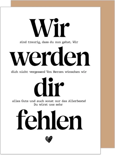 Edition Seidel Premium GlüCkwunschkarte Zum Abschied Mit Umschlag. Abschiedskart-image