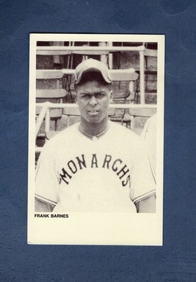 #1 FRANK BARNES, K.C. Monarchs~ Negro League sepia postcard | 1992 R.D. Retort B