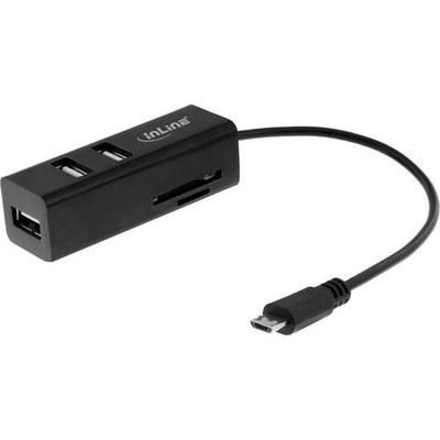 InLine  OTG Card Reader und Hub mit 3 USB 2.0 Ports