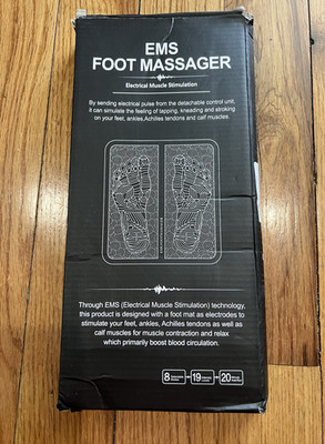 EMS Foot Massager Electrical Muscle Stimulation Foot Massage Machine Black USB