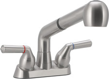 Utility Sink Faucet, Laundry Room Faucet with Pull Out Sprayer, Laundry Tub ABS