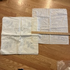 Lot of 14 Cotton Fabric Ready To Cross Stitch 18x18 Quilting Squares