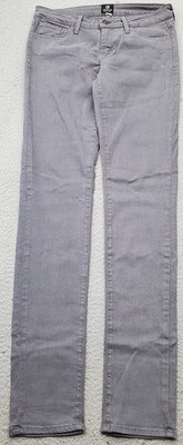 Just Black Skinny Jeans Womens 28 Gray Denim Slim Fit Streetwear Grunge 5-Pocket